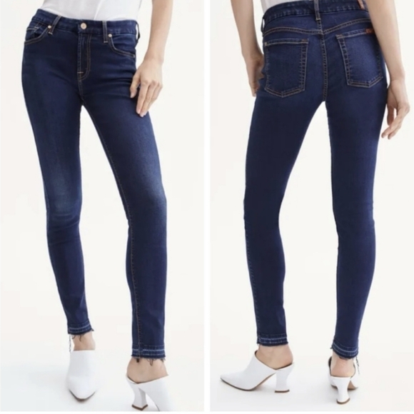 7 for all mankind the Skinny jeans raw open hem - Picture 1 of 13